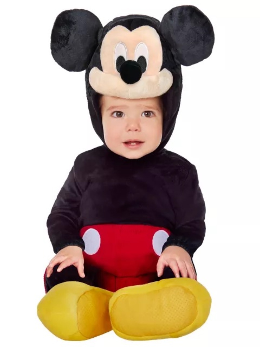Disney Mickey Mouse Plush Black, Red & Yellow Costume